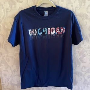 NEW Michigan t shirt. Navy